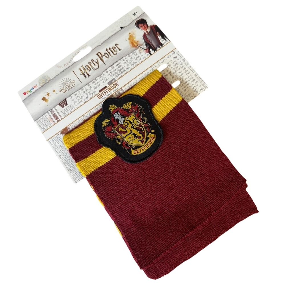 Harry Potter Gryffindor Scarf Patch‎ Woven Knit Wizarding World Disguise
